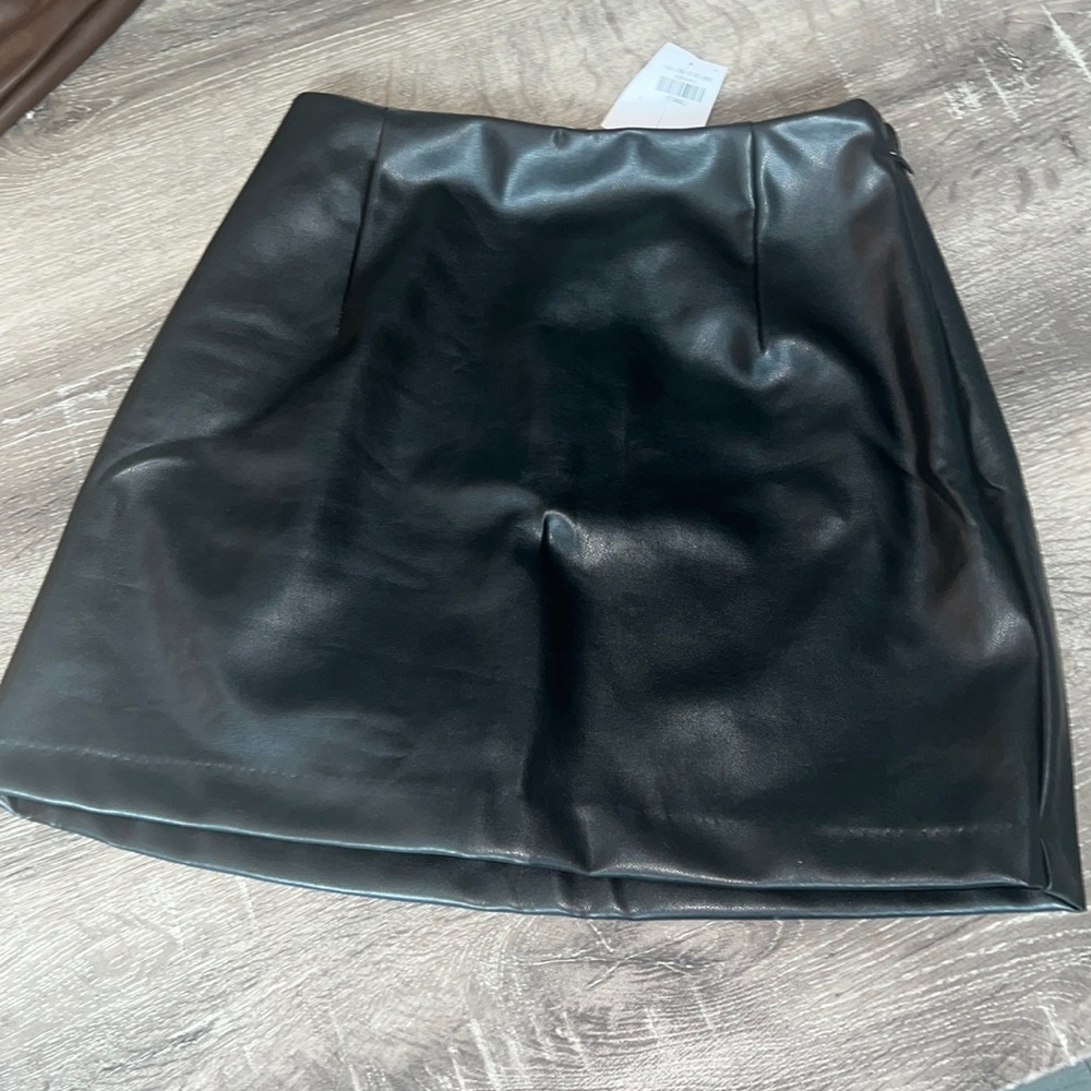 Leather Skirt (Brown and Black)